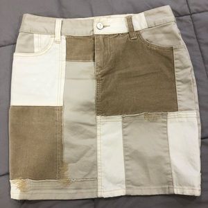 Corduroy Patchwork Skirt